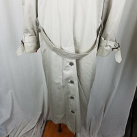 Etienne Aigner Insulated Long Maxi Leather Collar Trench Coat Womens 16W Plus