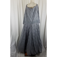 Jade by Jasmine Silver Lace Full Twirl Formal Maxi Dress Womens 20 Plus Size