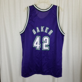 Vintage Milwaukee Bucks Vin Baker #42 Champion NBA Basketball Jersey Shorts L 48